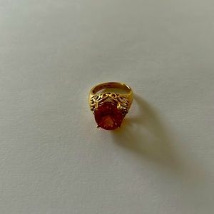10 carot ring, yellow sapphire-worn maybe twice only